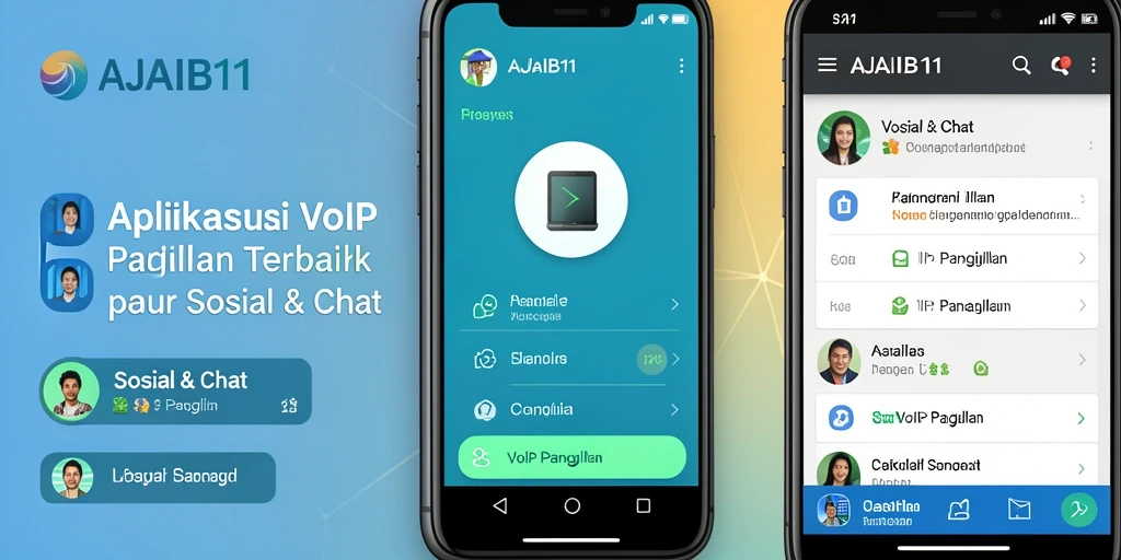 Tampilan antarmuka AJAIB11 yang sederhana dan intuitif untuk VoIP Panggilan.