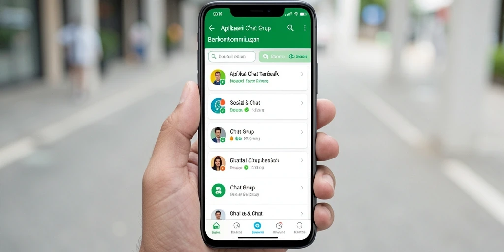 Antarmuka GN168 yang menarik dan fungsional untuk Chat Grup.