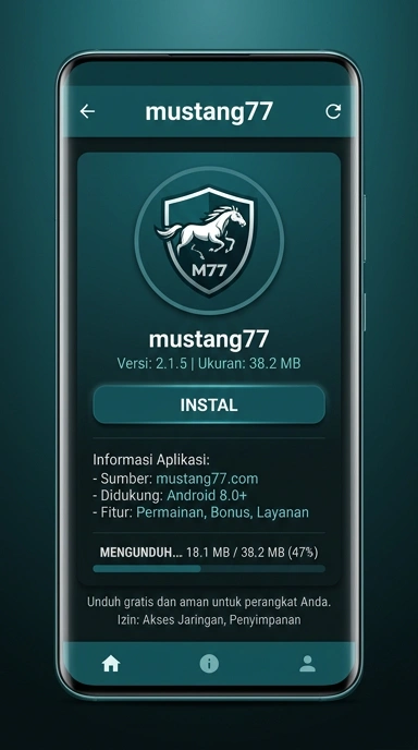 Tampilan halaman APK mustang77