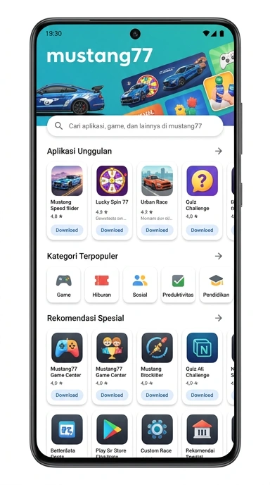 Tampilan katalog aplikasi mustang77